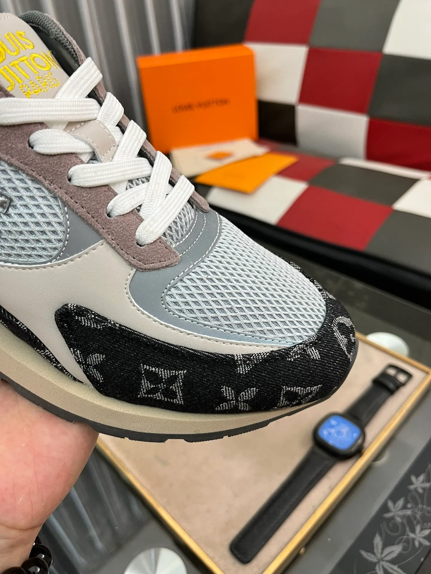 Men's Men's Shoes 💰660⌚️⌚️【LOUIS VUITTON) New 🍀LV Louis Vuitton*——LV classic dad shoes trendy shoes! Made of imported original soft calf leather, imported fly woven lining. Original wear-resistant rubber outsole! High quality products! Code number: 38-44